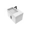 Castello Usa Amazon 30-inch White Left Vanity Set with White Top and Black Handles CB-MC-30W-BL-2056L-WH - alternate 1
